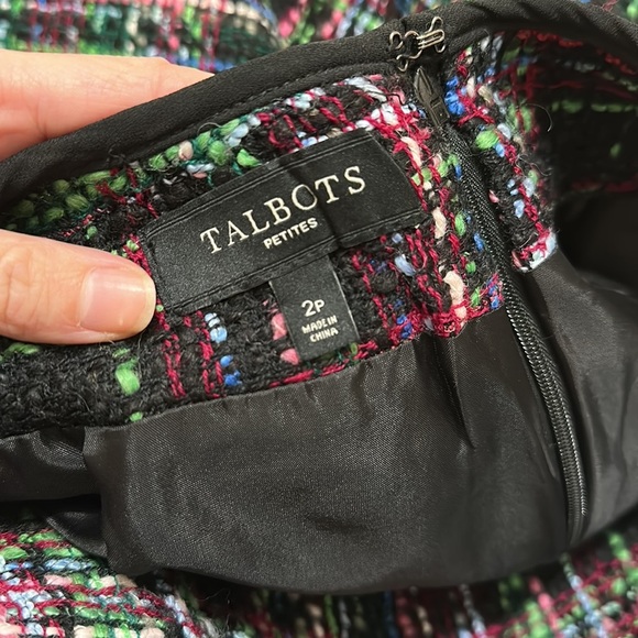 TALBOTS | Multicolor Wool Blend Tweed Pencil Skirt - Picture 4 of 4